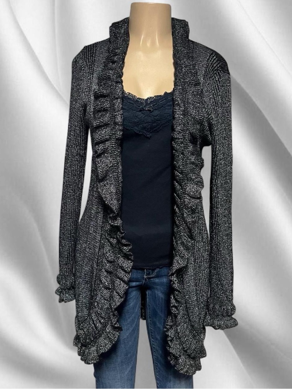 Laura Black Sparkly Cardigan